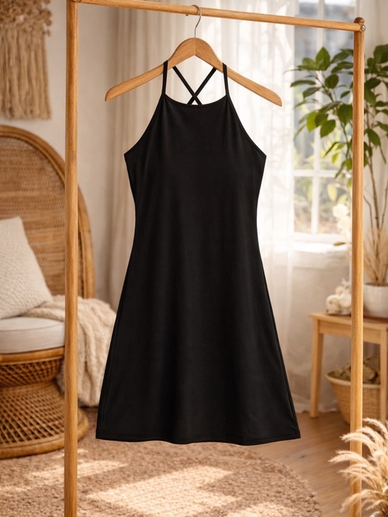 Madewell Dresses & Skirts - Madewell MWL Black Athletic Halter A-Line Dress Size XXS